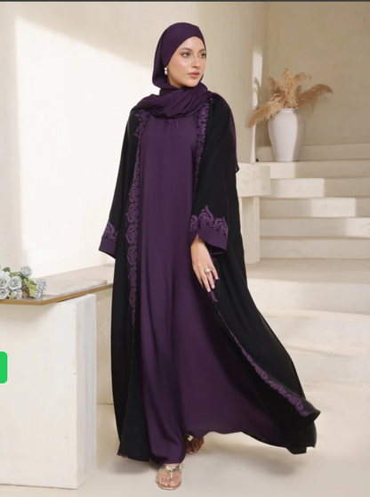 Plum Noir Abaya