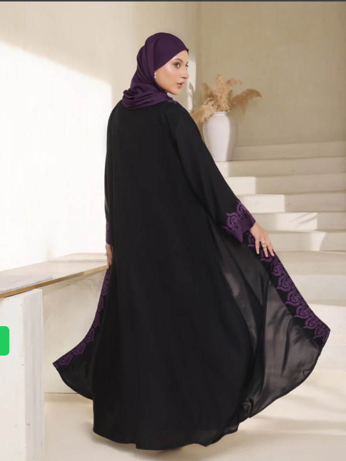 Plum Noir Abaya