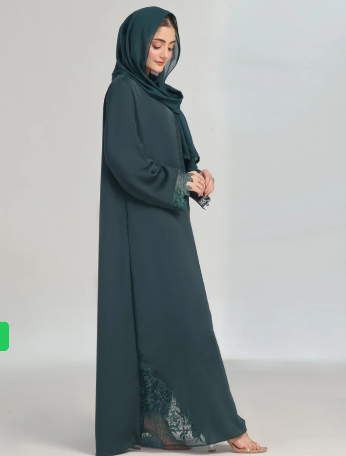 UJ™ Emerald Lace Abaya | UmmeJannah