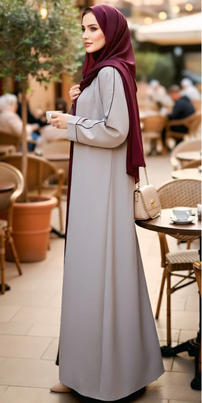Plum Flow Abaya