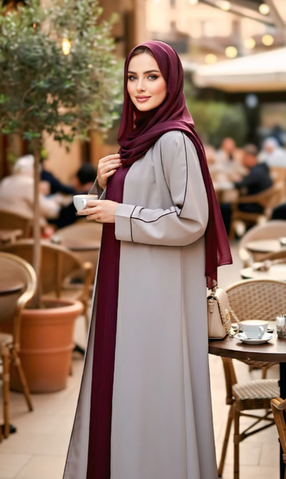 Plum Flow Abaya