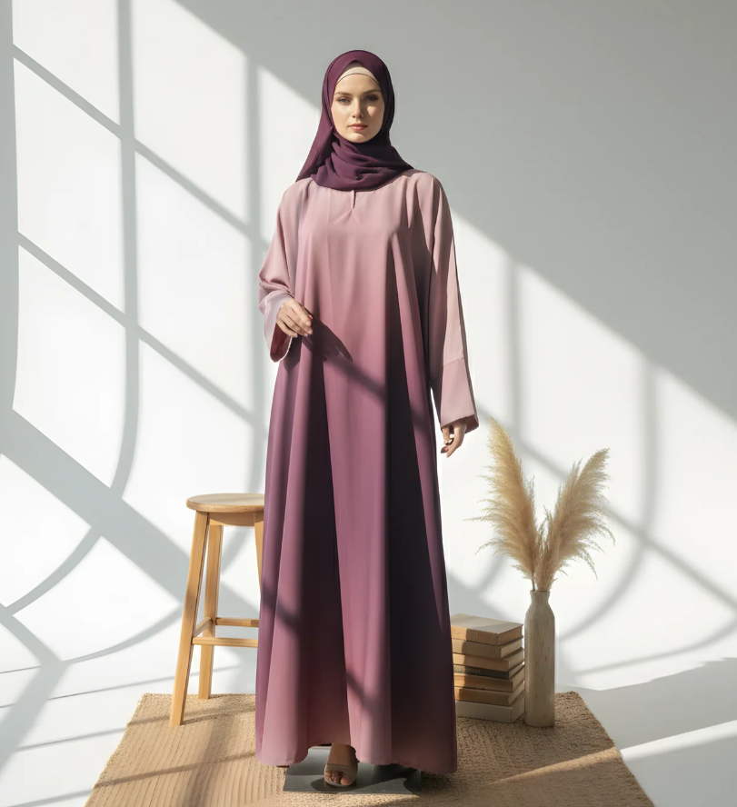 UJ™ Royal Blush Maxi Abaya | UmmeJannah